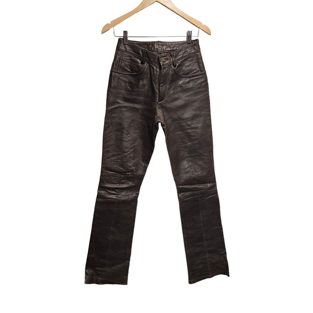 VINTAGE WILSON'S MAXIMA BROWN LEATHER PANTS 4 WESTERN‎ LONG